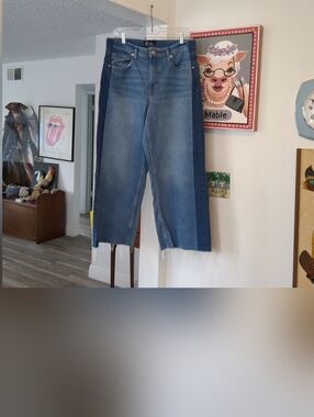 💕 GAP Wide Leg High Rise Cropped Jeans Boho Baggy WOMEN'S 14 / 32